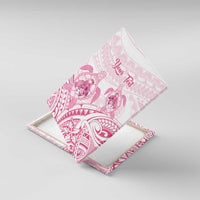 Personalised Polynesia Breast Cancer Awareness Canvas Wall Art No One Fights Alone Turtle Ribbon - White Version LT14 With Frame White - Polynesian Pride