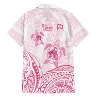 Personalised Polynesia Breast Cancer Awareness Hawaiian Shirt No One Fights Alone Turtle Ribbon - White Version LT14 - Polynesian Pride