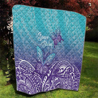 Polynesia Suicide Prevention Month Quilt Butterfly Purple And Teal Ribbon Tomorrow Needs You