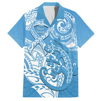 Personalised New Zealand Autism Awareness Hawaiian Shirt NZ Fern With Maori Koru Lizard LT14 Blue - Polynesian Pride
