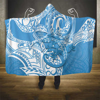 Personalised New Zealand Autism Awareness Hooded Blanket NZ Fern With Maori Koru Lizard LT14 - Polynesian Pride