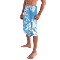 Personalised New Zealand Autism Awareness Lavalava NZ Fern With Maori Koru Lizard LT14 - Polynesian Pride