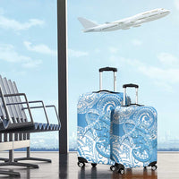 Personalised New Zealand Autism Awareness Luggage Cover NZ Fern With Maori Koru Lizard LT14 - Polynesian Pride
