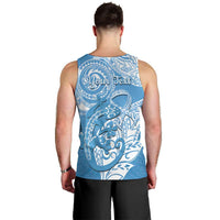 Personalised New Zealand Autism Awareness Men Tank Top NZ Fern With Maori Koru Lizard LT14 - Polynesian Pride