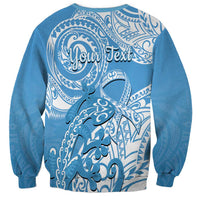 Personalised New Zealand Autism Awareness Sweatshirt NZ Fern With Maori Koru Lizard LT14 - Polynesian Pride