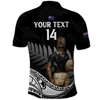 Custom New Zealand Silver Fern Rugby Polo Shirt 2024 Aotearoa Maori Mascot Go All Black