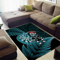 New Zealand Darts Christmas Area Rug Maori Fern Merry Dartsmas - Polynesian Pride