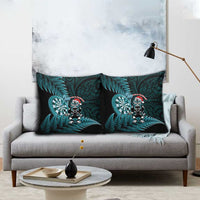 New Zealand Darts Christmas Pillow Cover Maori Fern Merry Dartsmas - Polynesian Pride