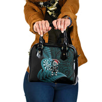 New Zealand Darts Christmas Shoulder Handbag Maori Fern Merry Dartsmas - Polynesian Pride
