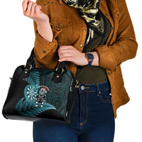 New Zealand Darts Christmas Shoulder Handbag Maori Fern Merry Dartsmas - Polynesian Pride
