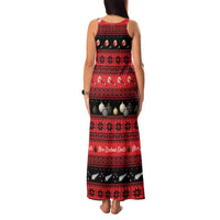 New Zealand Darts Christmas Family Matching Tank Maxi Dress and Hawaiian Shirt Merry Xmas Aotearoa Maori Red - Polynesian Pride