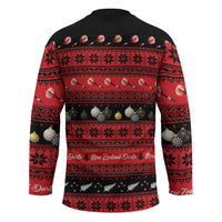 New Zealand Darts Christmas Hockey Jersey Merry Xmas Aotearoa Maori Red - Polynesian Pride