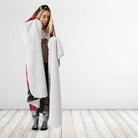 New Zealand Darts Christmas Hooded Blanket Merry Xmas Aotearoa Maori Red - Polynesian Pride