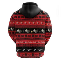 New Zealand Darts Christmas Hoodie Merry Xmas Aotearoa Maori Red - Polynesian Pride