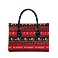 New Zealand Darts Christmas Leather Bag Merry Xmas Aotearoa Maori Red - Polynesian Pride