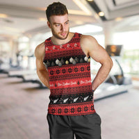 New Zealand Darts Christmas Men Tank Top Merry Xmas Aotearoa Maori Red - Polynesian Pride