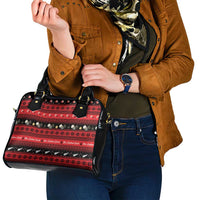 New Zealand Darts Christmas Shoulder Handbag Merry Xmas Aotearoa Maori Red - Polynesian Pride
