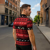 New Zealand Darts Christmas Zipper Polo Shirt Merry Xmas Aotearoa Maori Red - Polynesian Pride