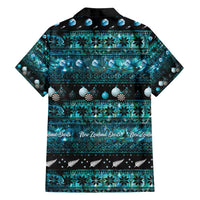 New Zealand Darts Christmas Family Matching Off Shoulder Maxi Dress and Hawaiian Shirt Merry Xmas Aotearoa Maori Paua Shell - Polynesian Pride