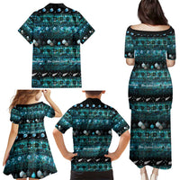 New Zealand Darts Christmas Family Matching Puletasi and Hawaiian Shirt Merry Xmas Aotearoa Maori Paua Shell - Polynesian Pride
