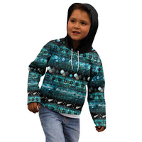 New Zealand Darts Christmas Kid Hoodie Merry Xmas Aotearoa Maori Paua Shell - Polynesian Pride