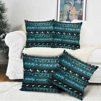 New Zealand Darts Christmas Pillow Cover Merry Xmas Aotearoa Maori Paua Shell - Polynesian Pride
