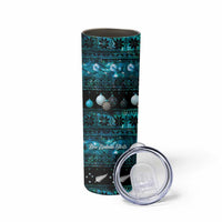 New Zealand Darts Christmas Skinny Tumbler Merry Xmas Aotearoa Maori Paua Shell - Polynesian Pride