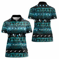New Zealand Darts Christmas Women Polo Shirt Merry Xmas Aotearoa Maori Paua Shell - Polynesian Pride