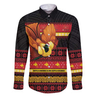 Papua New Guinea Christmas Family Matching Long Sleeve Bodycon Dress and Hawaiian Shirt Bikpela hamamas blong dispela Krismas - Polynesian Pride