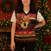 Papua New Guinea Christmas Knitted V-Neck Vest Bikpela hamamas blong dispela Krismas - Polynesian Pride