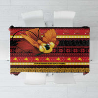 Papua New Guinea Christmas Tablecloth Bikpela hamamas blong dispela Krismas LT14 Red - Polynesian Pride