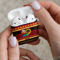 Vanuatu Christmas AirPods Case Joyeux Noel Surfing Santa With Boar Tusk LT14 - Polynesian Pride
