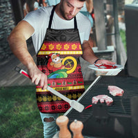Vanuatu Christmas Apron Joyeux Noel Surfing Santa With Boar Tusk LT14 - Polynesian Pride