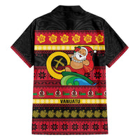 Vanuatu Christmas Hawaiian Shirt Joyeux Noel Surfing Santa With Boar Tusk LT14 - Polynesian Pride