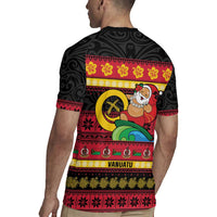 Vanuatu Christmas Rugby Jersey Joyeux Noel Surfing Santa With Boar Tusk LT14 - Polynesian Pride