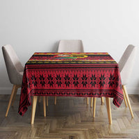Vanuatu Christmas Tablecloth Joyeux Noel Surfing Santa With Boar Tusk LT14 - Polynesian Pride