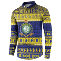 Niue Christmas Button Sweatshirt Monuina e Kilisimasi Hiapo Motifs LT14 - Polynesian Pride