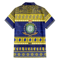 Niue Christmas Family Matching Off Shoulder Short Dress and Hawaiian Shirt Monuina e Kilisimasi Hiapo Motifs - Polynesian Pride