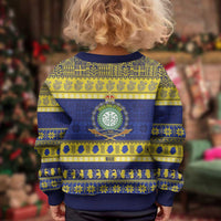 Niue Christmas Kid Ugly Christmas Sweater Monuina e Kilisimasi Hiapo Motifs - Polynesian Pride