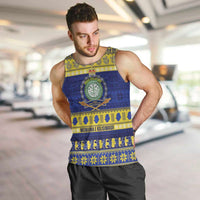 Niue Christmas Men Tank Top Monuina e Kilisimasi Hiapo Motifs - Polynesian Pride
