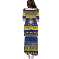 Niue Christmas Puletasi Monuina e Kilisimasi Hiapo Motifs - Polynesian Pride