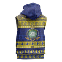 Niue Christmas Sleeveless Zip Hoodie Monuina e Kilisimasi Hiapo Motifs - Polynesian Pride