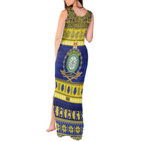 Niue Christmas Tank Maxi Dress Monuina e Kilisimasi Hiapo Motifs - Polynesian Pride