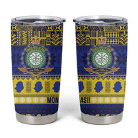Niue Christmas Tumbler Cup Monuina e Kilisimasi Hiapo Motifs - Polynesian Pride