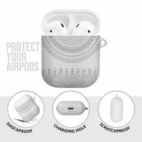 Niue White Sunday AirPods Case Tapu Fanau Ia Puakenikeni Hiapo Pattern LT14 - Polynesian Pride