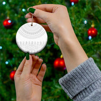 Niue White Sunday Ceramic Ornament Tapu Fanau Ia Puakenikeni Hiapo Pattern LT14 - Polynesian Pride