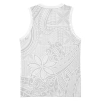 Tapu Fanau Ia Niue Basketball Jersey Happy White Sunday Unique Hiapo - Polynesian Pride