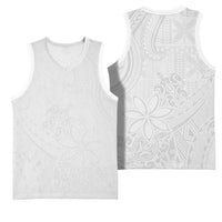 Tapu Fanau Ia Niue Basketball Jersey Happy White Sunday Unique Hiapo - Polynesian Pride