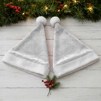 Tapu Fanau Ia Niue Christmas Santa Hat Happy White Sunday Unique Hiapo - Polynesian Pride