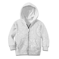 Tapu Fanau Ia Niue Kid Hoodie Happy White Sunday Unique Hiapo - Polynesian Pride